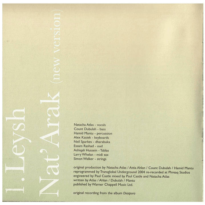 NATACHA ATLAS - THE BEST OF / CD USADO 10