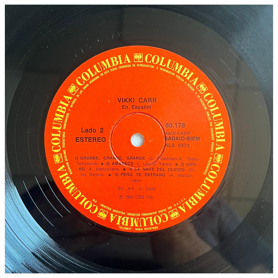 VIKKI CARR - EN ESPAÑOL / VINILO USADO 4