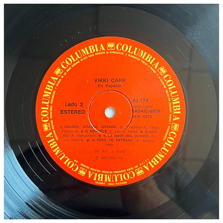 VIKKI CARR - EN ESPAÑOL / VINILO USADO 4