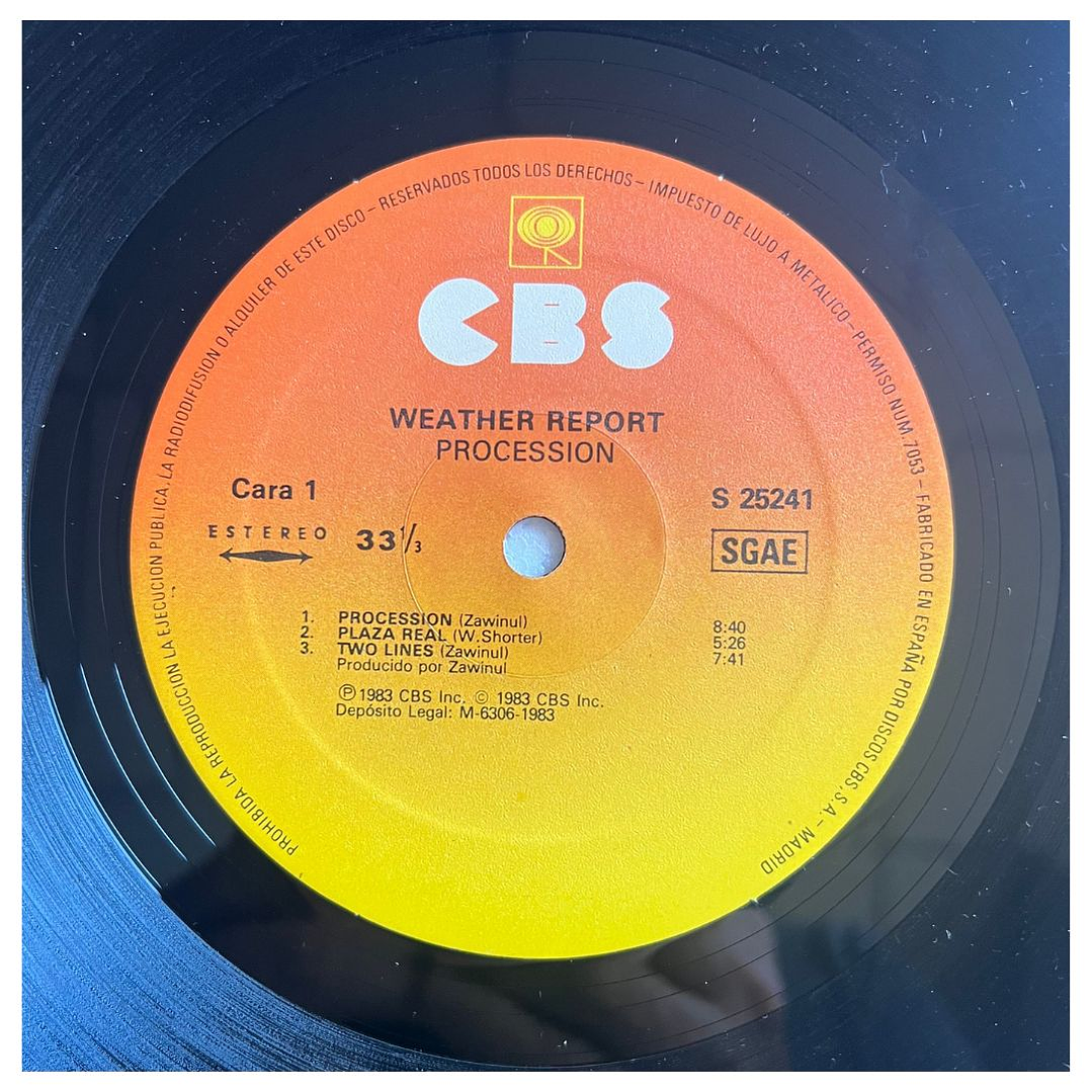 WEATHER REPORT - PROCESSION / VINILO USADO 6
