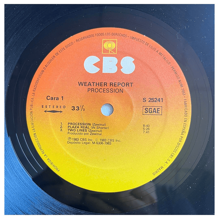 WEATHER REPORT - PROCESSION / VINILO USADO 6