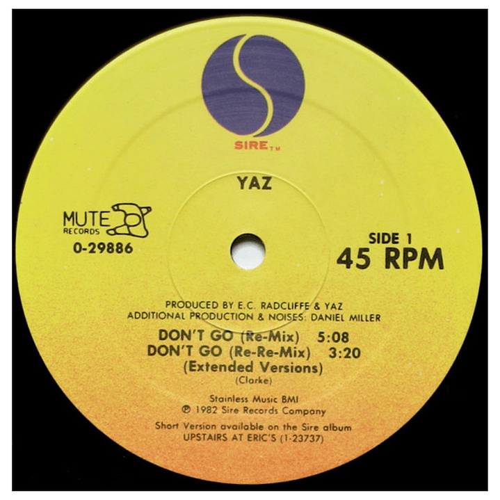 YAZ - DON'T GO (RE-MIXES) / 12