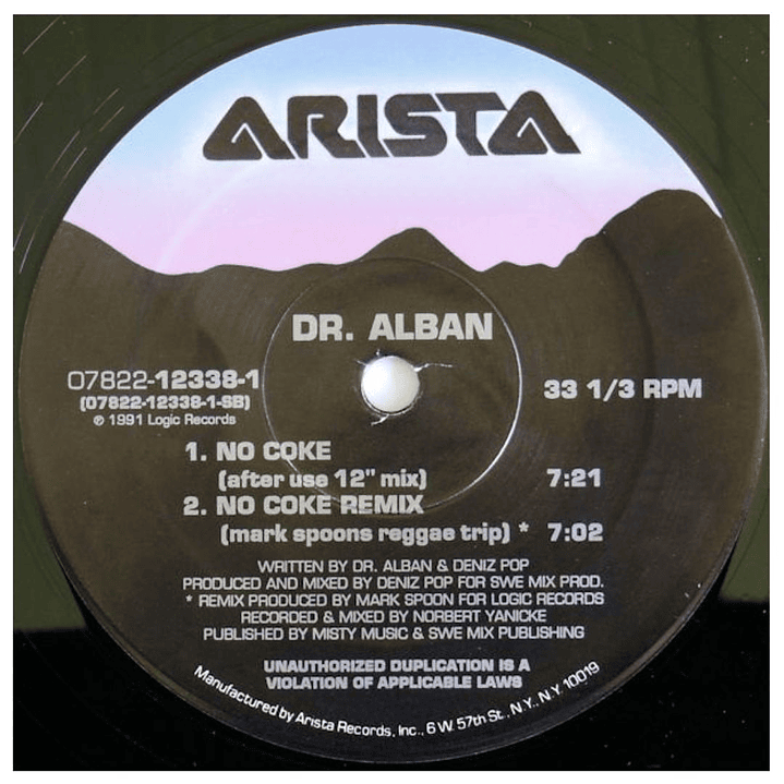 DR ALBAN - NO COKE / VINILO USADO 4