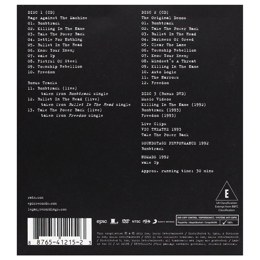 RAGE AGAINST THE MACHINE - RAGE AGAINST THE MACHINE XX (2CD+DVD) / CD 2