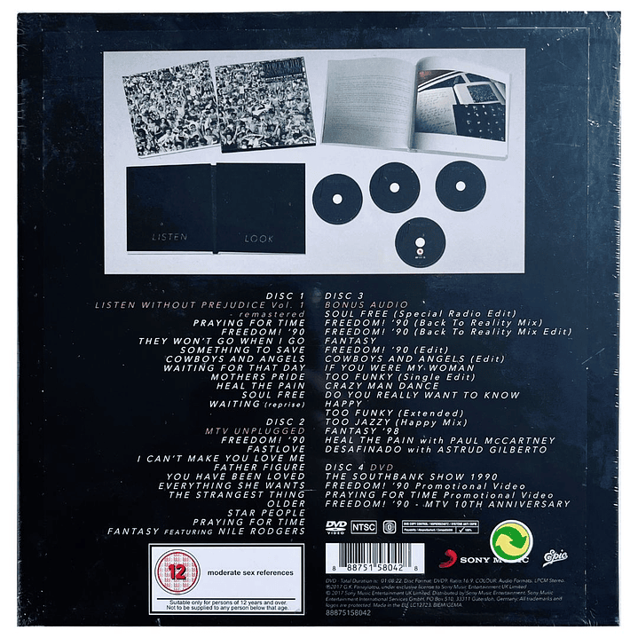 GEORGE MICHAEL - LISTEN WITHOUT PREJUDICE + MTV UNPLUGGED (3CD+DVD)  2