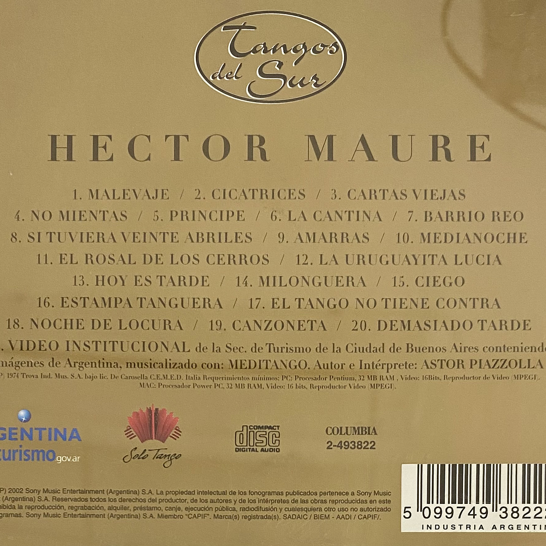 HECTOR MAURE - TANGOS DEL SUR / CD USADO 2