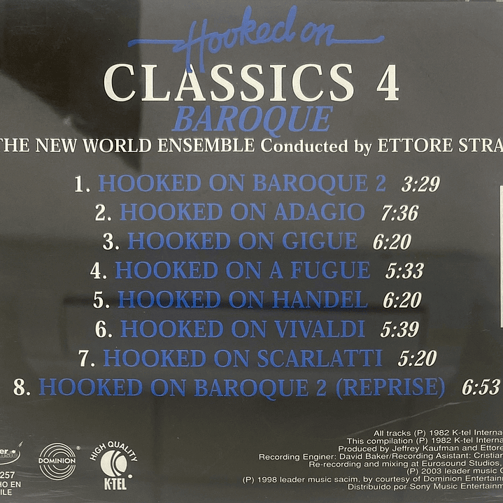 HOOKED ON CLASSICS 4 - BAROQUE / CD USADO 2