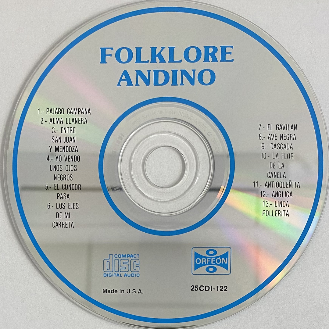 FOLKLORE ANDINO - ECOS DE LOS ANDES / CD USADO 3