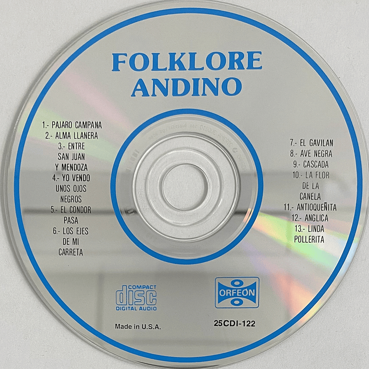 FOLKLORE ANDINO - ECOS DE LOS ANDES / CD USADO 3