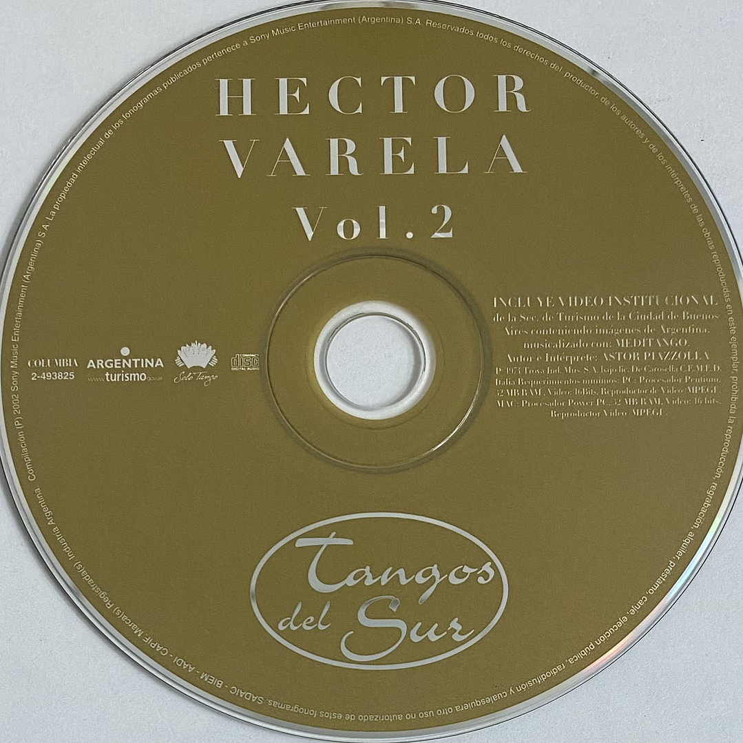 HECTOR VARELA - VOL. 2 - TANGOS DEL SUR / CD USADO 3