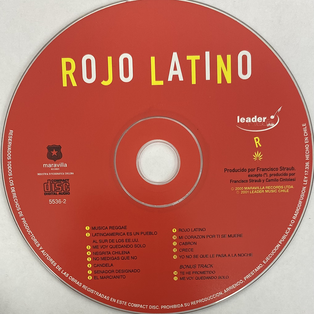 ROJO LATINO - ROJO LATINO / CD USADO 3
