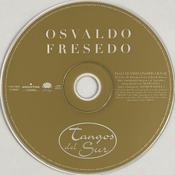 OSVALDO FRESEDO - TANGOS DEL SUR / CD USADO 3