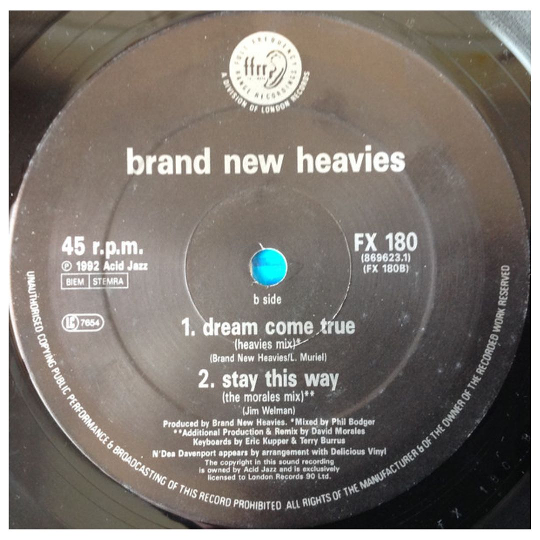BAND NEW HEAVIES - DREAM COME TRUE / 12