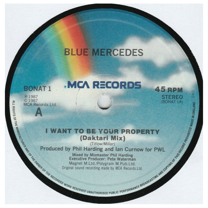 BLUE MERCEDES - I WANT TO BE YOUR PROPERTY / 12
