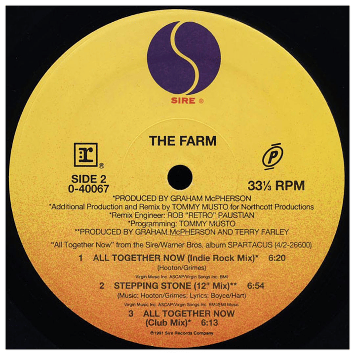 THE FARM - GROOVY TRAIN & ALL TOGETHER NOW / 12