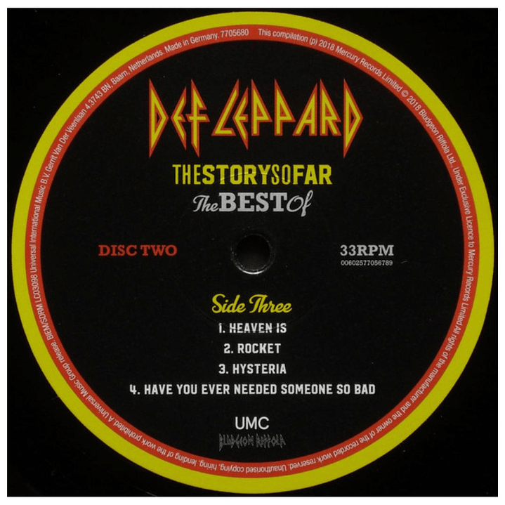 DEF LEPPARD - THE STORY SO FAR: THE BEST OF DEF LEPPARD (2LP) / VINILO 8