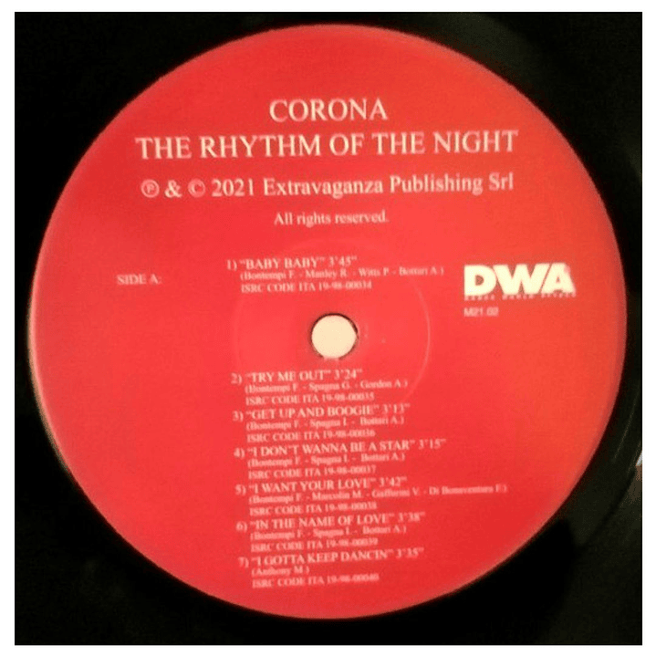 CORONA - RHYTHM OF THE NIGHT / VINILO 4