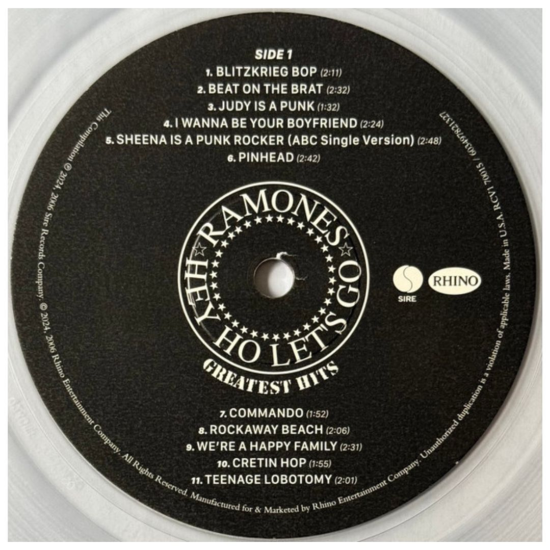 RAMONES - GREATEST HITS (CLEAR VINYL) / VINILO 7