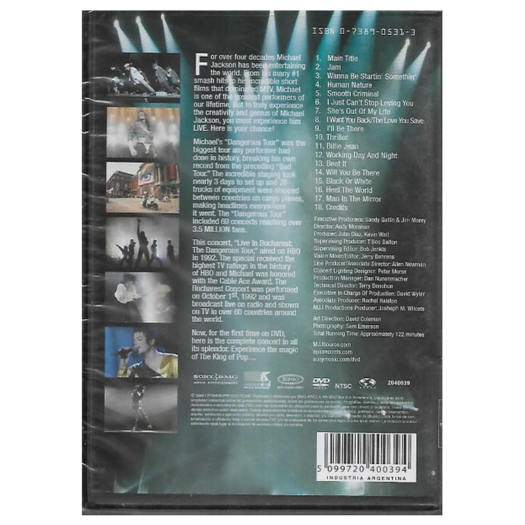 MICHAEL JACKSON - LIVE IN BUCHAREST: THE DANGEROUS TOUR / DVD USADO 2