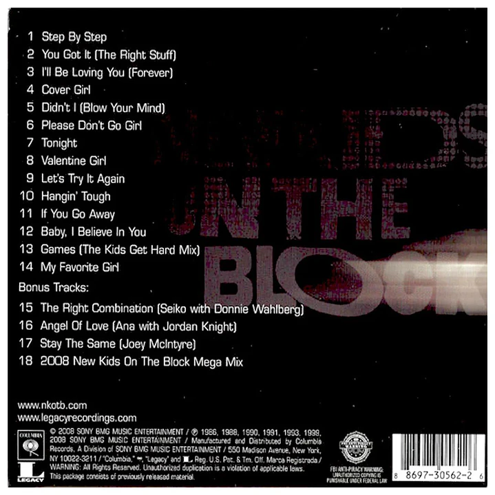 NEW KIDS ON THE BLOCK - GREATEST HITS / CD 2