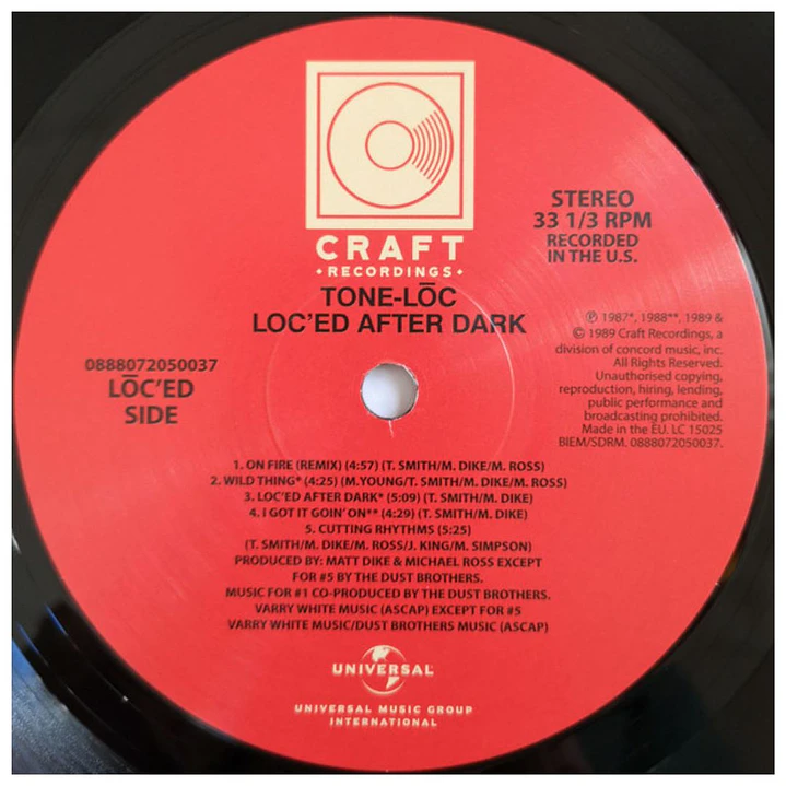 TONE-LOC - LOC-ED AFTER DARK / VINILO 3