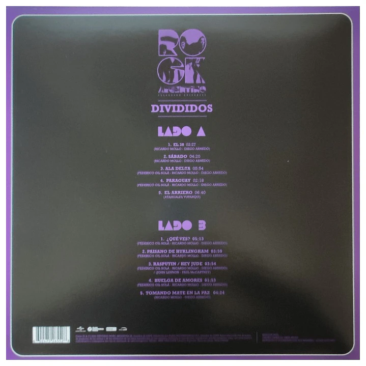 DIVIDIDOS - ROCK ARGENTINO / VINILO 2