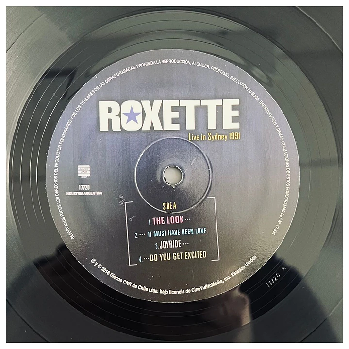 ROXETTE - LIVE IN SYDNEY 1991 (ABIERTO) / VINILO USADO 4