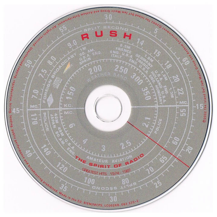 RUSH - SPIRIT OF RADIO: GREATEST HITS (1974-1987) / CD 3