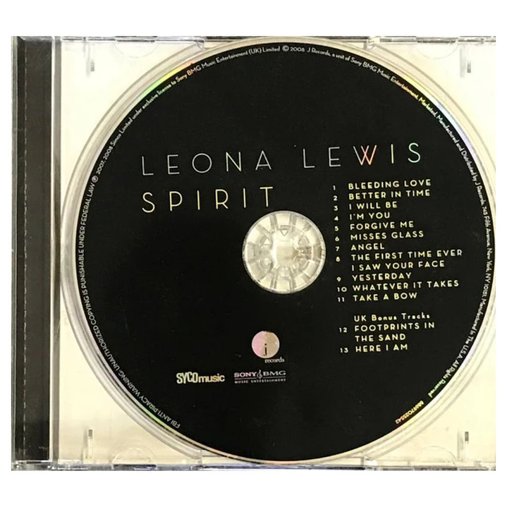 LEONA LEWIS - SPIRIT (UK BONUS TRACKS) / CD USADO 3