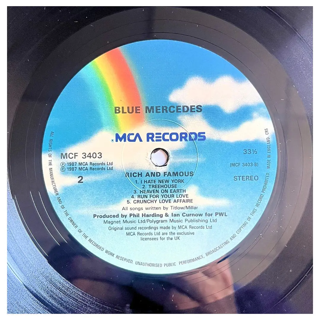 BLUE MERCEDES - RICH AND FAMOUS / VINILO USADO 5