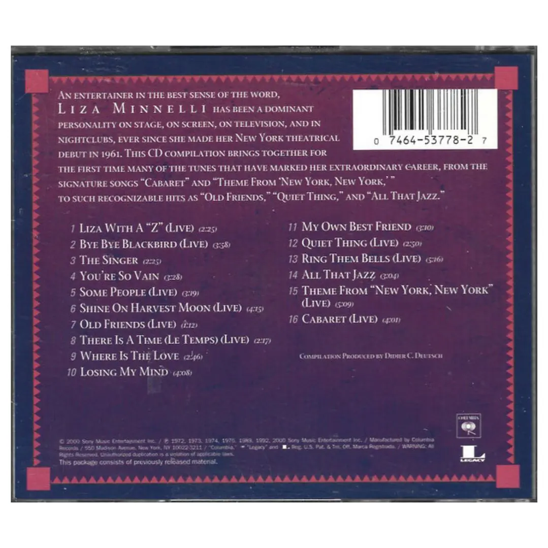 LIZA MINNELLI - 16 BIGGEST HITS / CD USADO 2