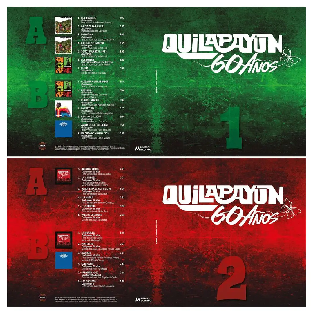 QUILAPAYUN - 60 AÑOS (BOX SET 5LP) / VINILO  3