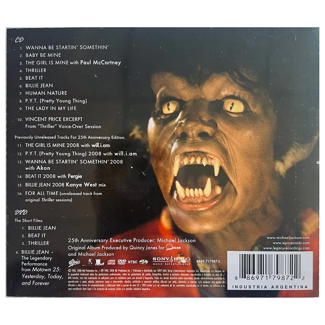 MICHAEL JACKSON - THRILLER 25 (CD+DVD) / CD USADO 3