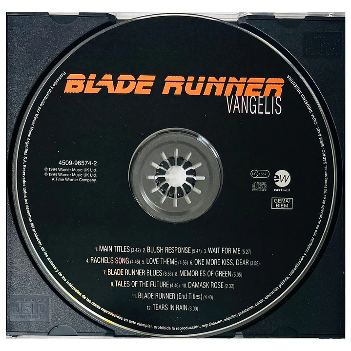 VANGELIS - BLADE RUNNER OST / CD USADO 3