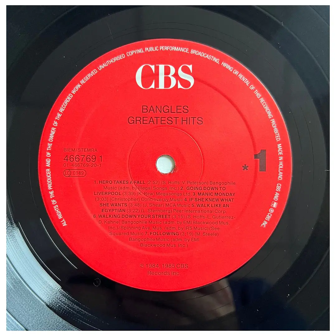 BANGLES - GREATEST HITS / VINILO USADO 4