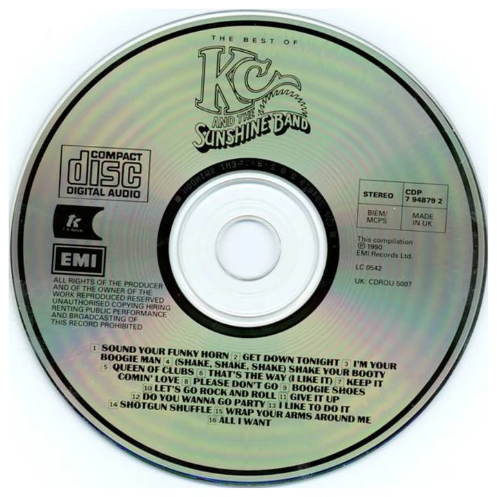 KC & THE SUNSHINE BAND - THE BEST OF (UK 1990) / CD USADO 3