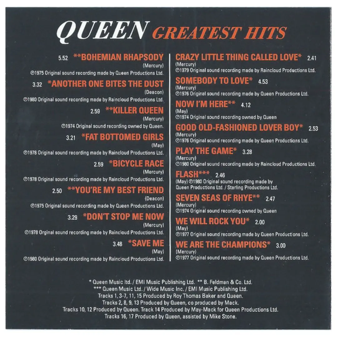 QUEEN - GREATEST HITS / CD USADO 4