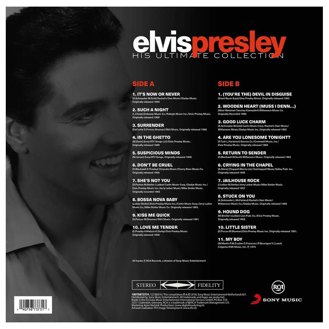 ELVIS PRESLEY - HIS ULTIMATE COLLECTION / VINILO 2