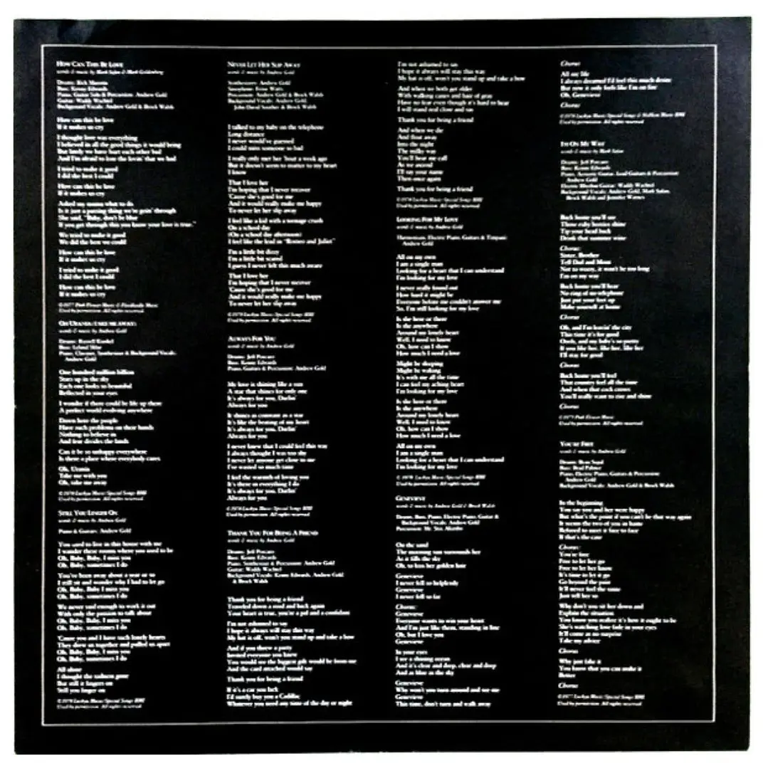ANDREW GOLD - ALL THIS AND HEAVEN TOO / VINILO USADO 4