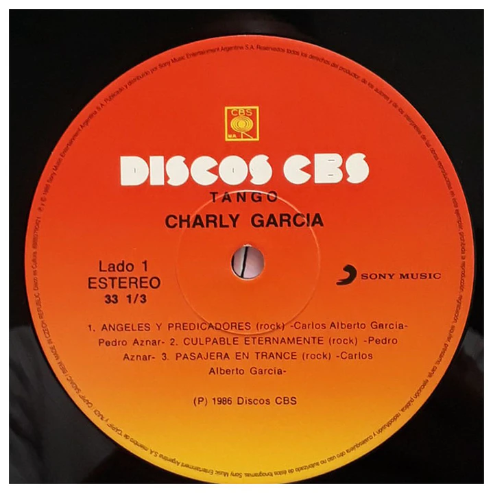CHARLY GARCIA & PEDRO AZNAR - TANGO / VINILO 4