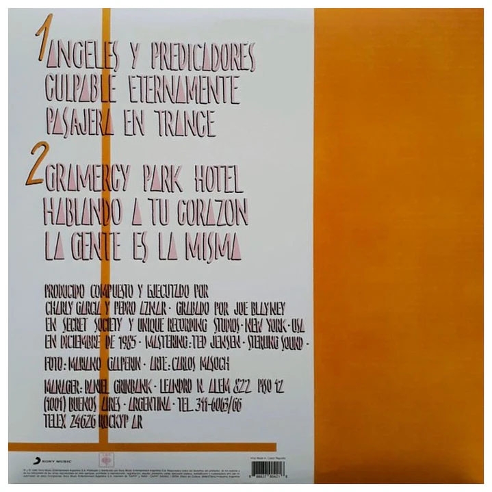 CHARLY GARCIA & PEDRO AZNAR - TANGO / VINILO 2