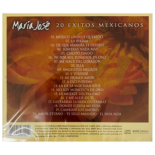 MARIA JOSE QUINTANILLA - 20 EXITOS MEXICANOS / CD