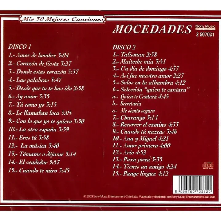 MOCEDADES - MIS 30 MEJORES CANCIONES (2CD) / CD 2