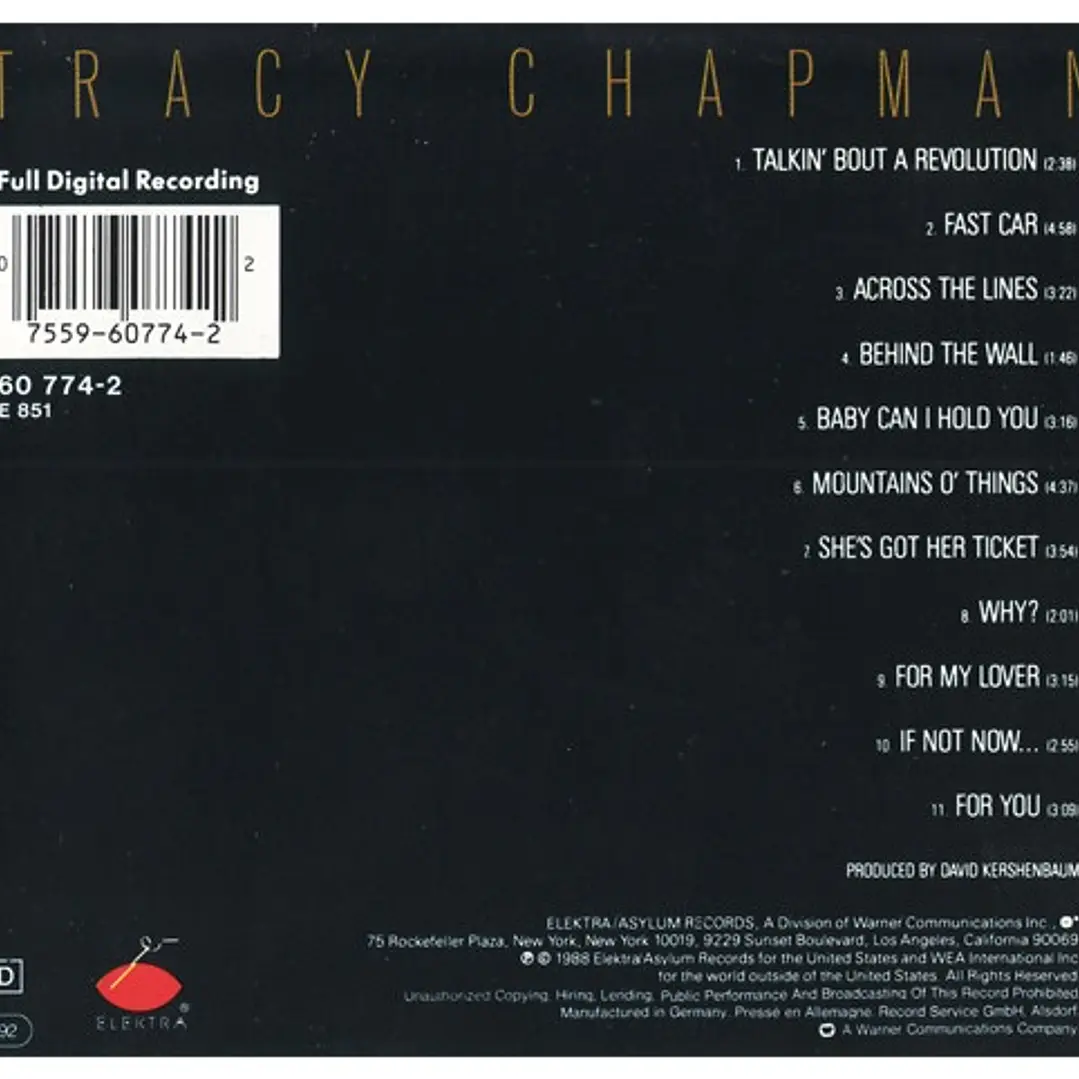 TRACY CHAPMAN - TRACY CHAPMAN / CD 2