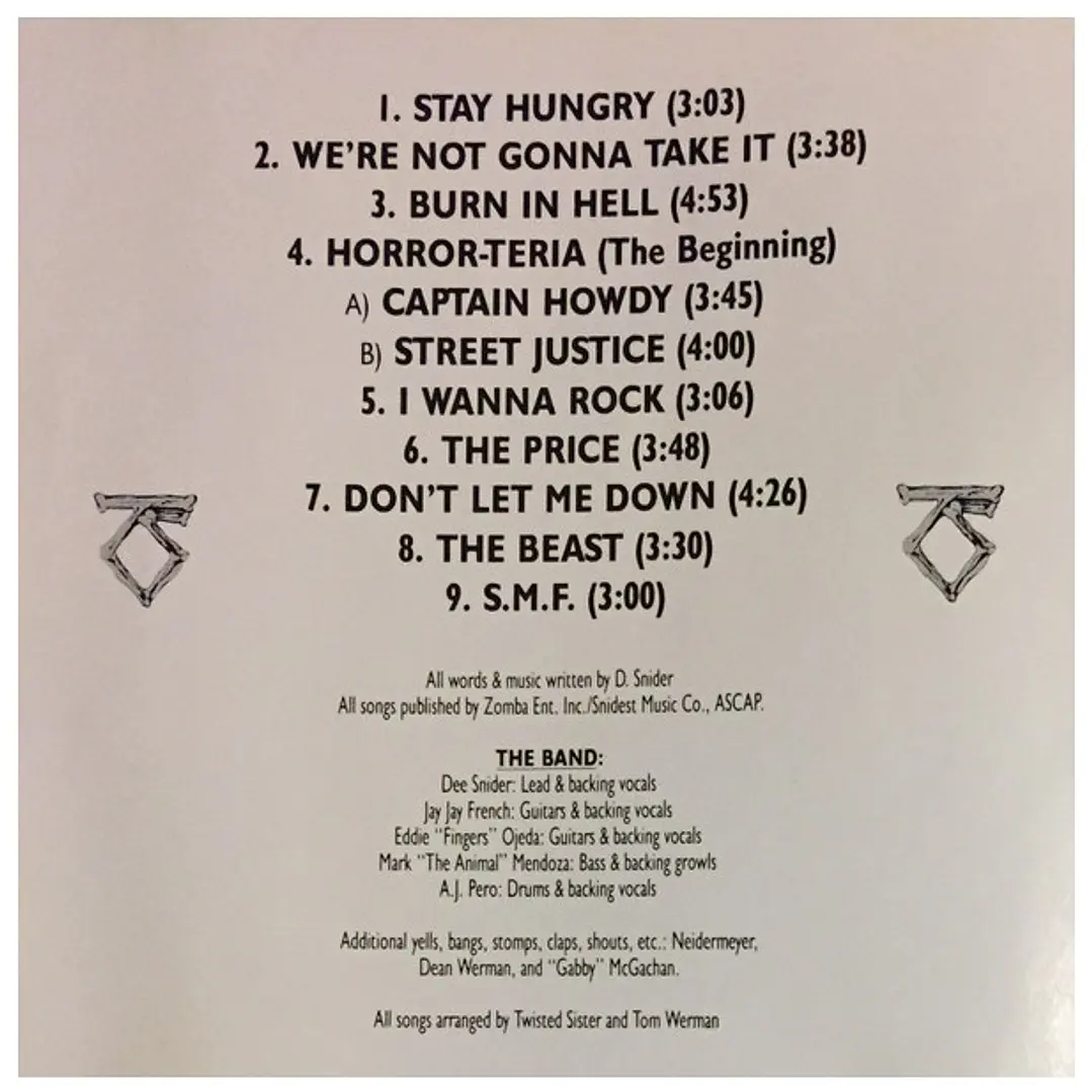TWISTED SISTER - STAY HUNGRY / CD 4