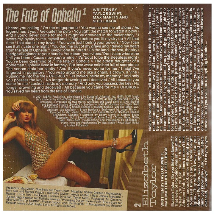 TAYLOR SWIFT - THE LIFE OF A SHOWGIRL / CD 5