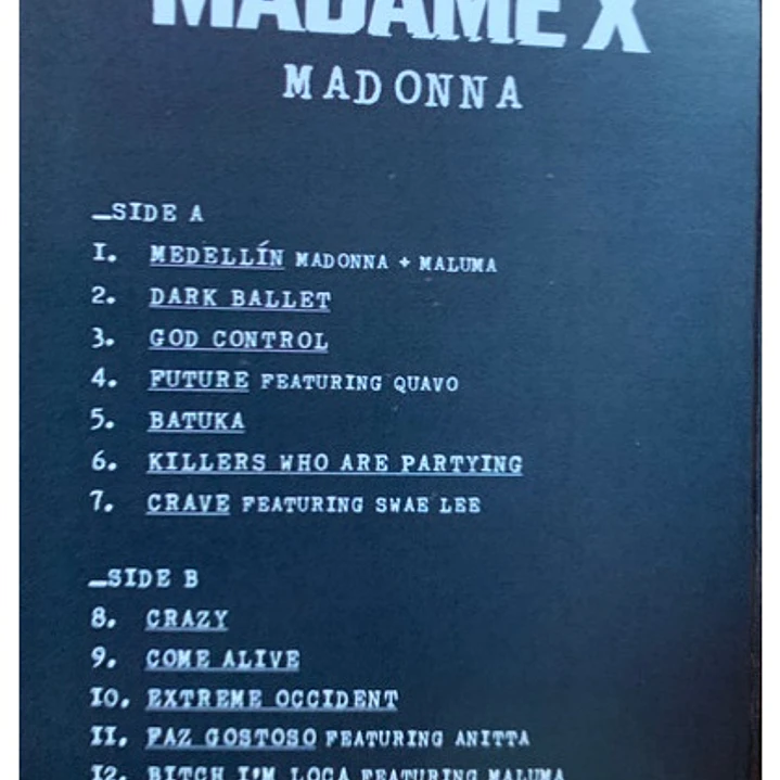MADONNA - MADAME X / CASSETE 5