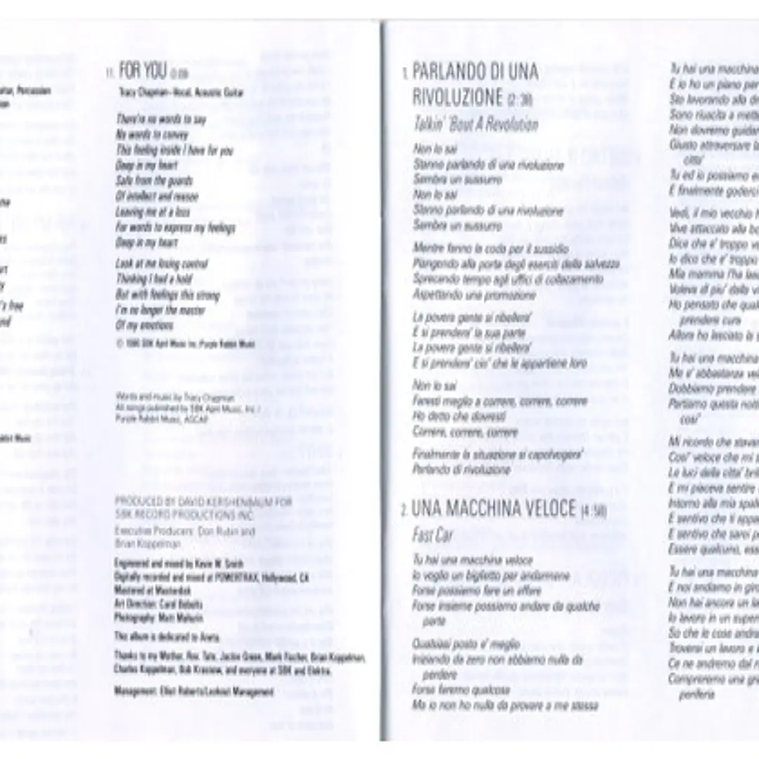 TRACY CHAPMAN - TRACY CHAPMAN / CD 8