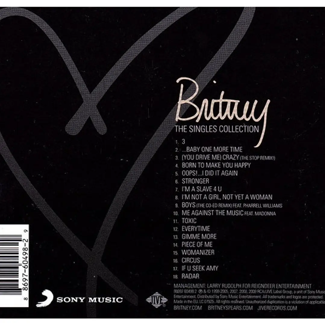 BRITNEY SPEARS - THE SINGLES COLLECTION / CD 2