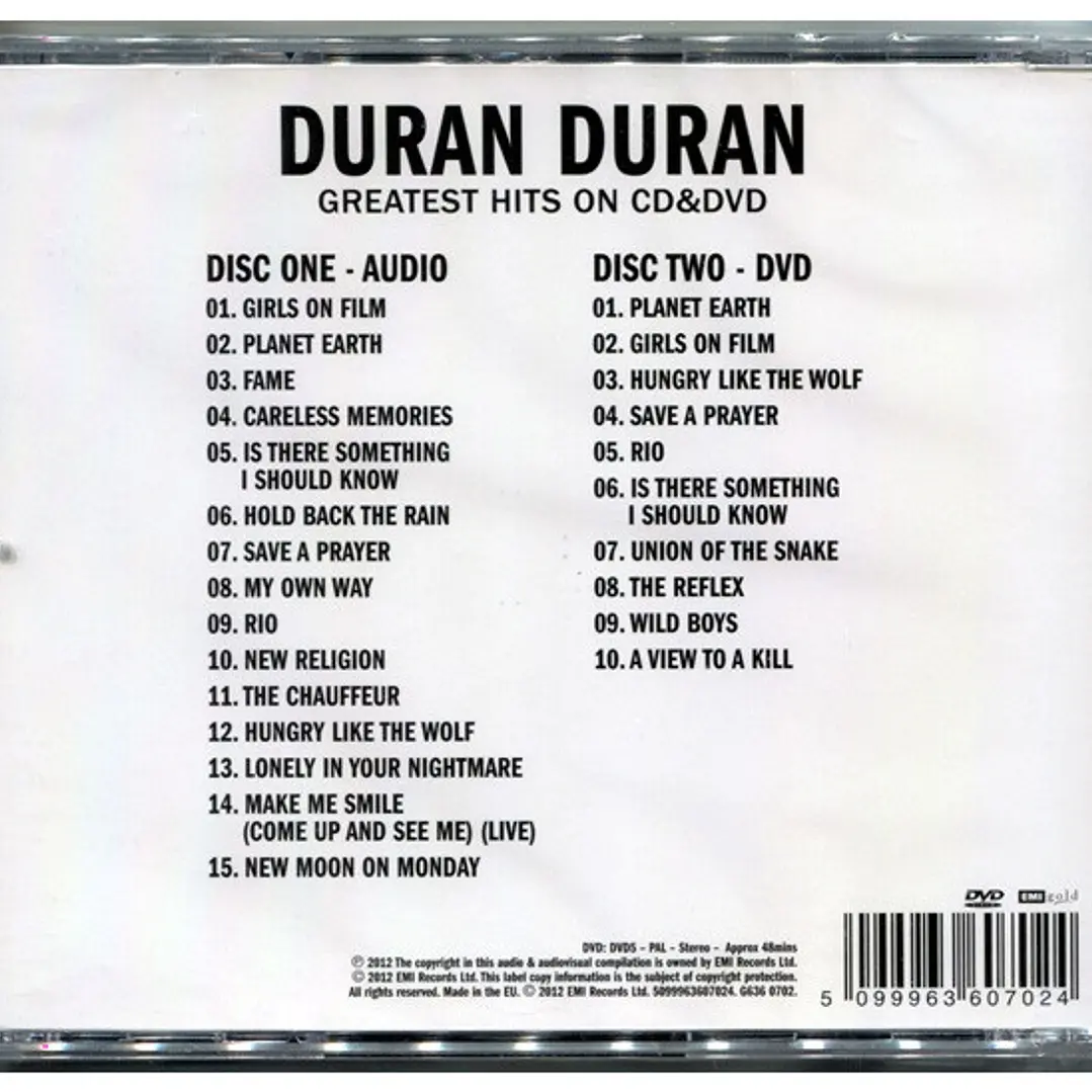 DURAN DURAN - GREATEST HITS ON CD&DVD / CD 2